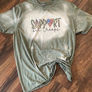 Support Our Troops Bleached Tee